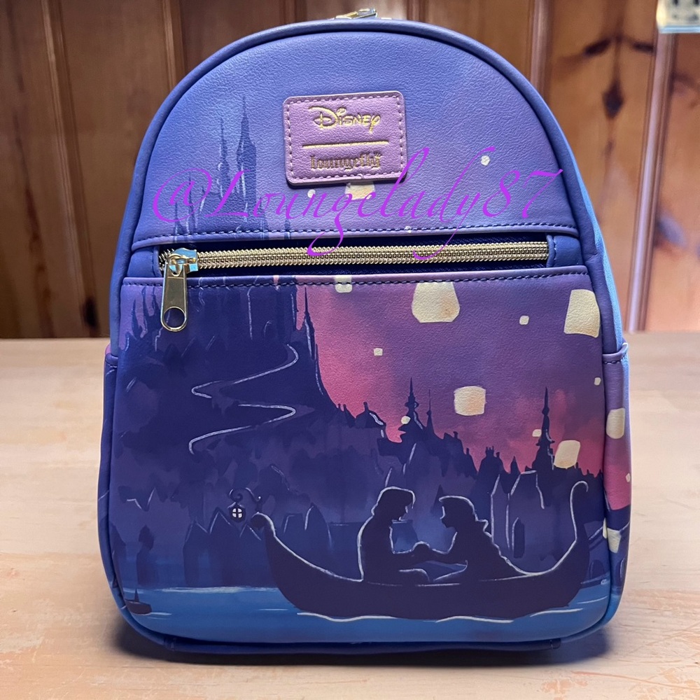 Loungefly Disney Tangled Scene Mini Backpack EUC
